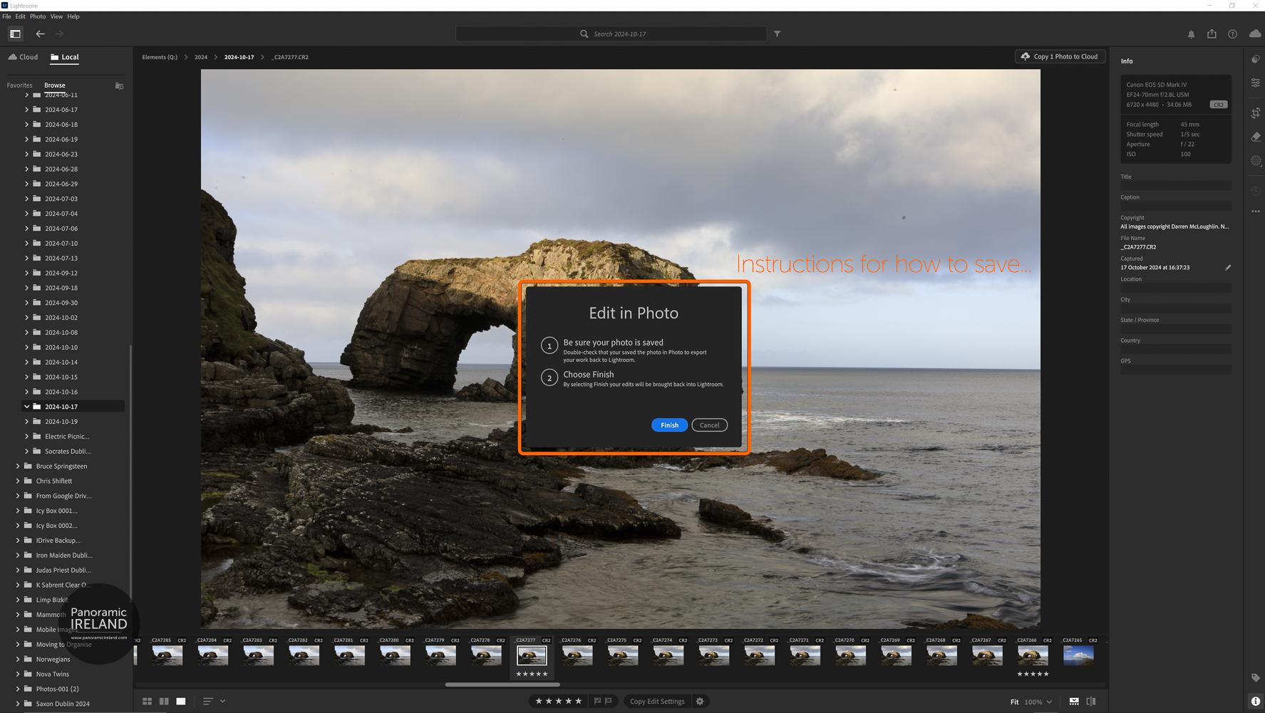 Adobe Lightroom - Instructions on How to Save